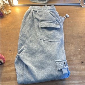 Casual Gray Cargo Sweatpants